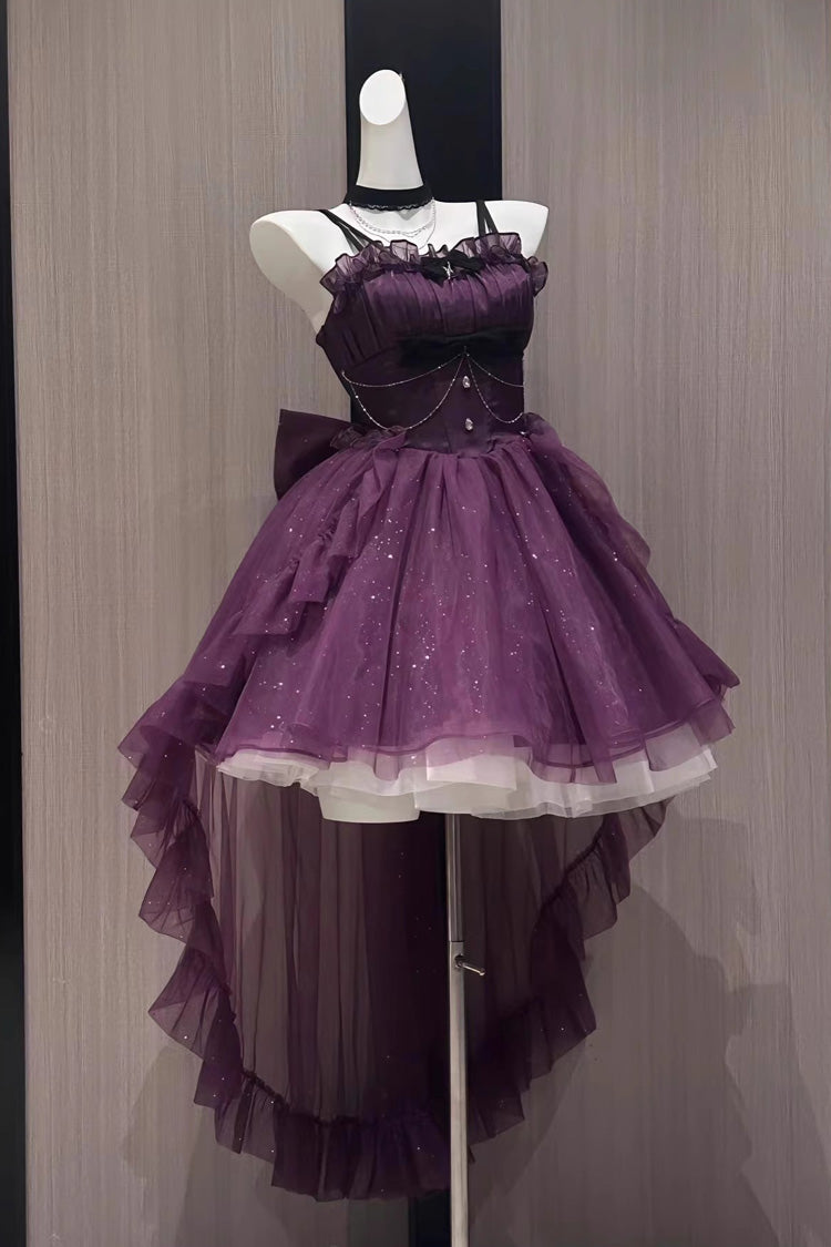 Sweet Lolita JSK - Shining, Purple, Bow Detail - Lolita Coordinate Dress - additional product view 3
