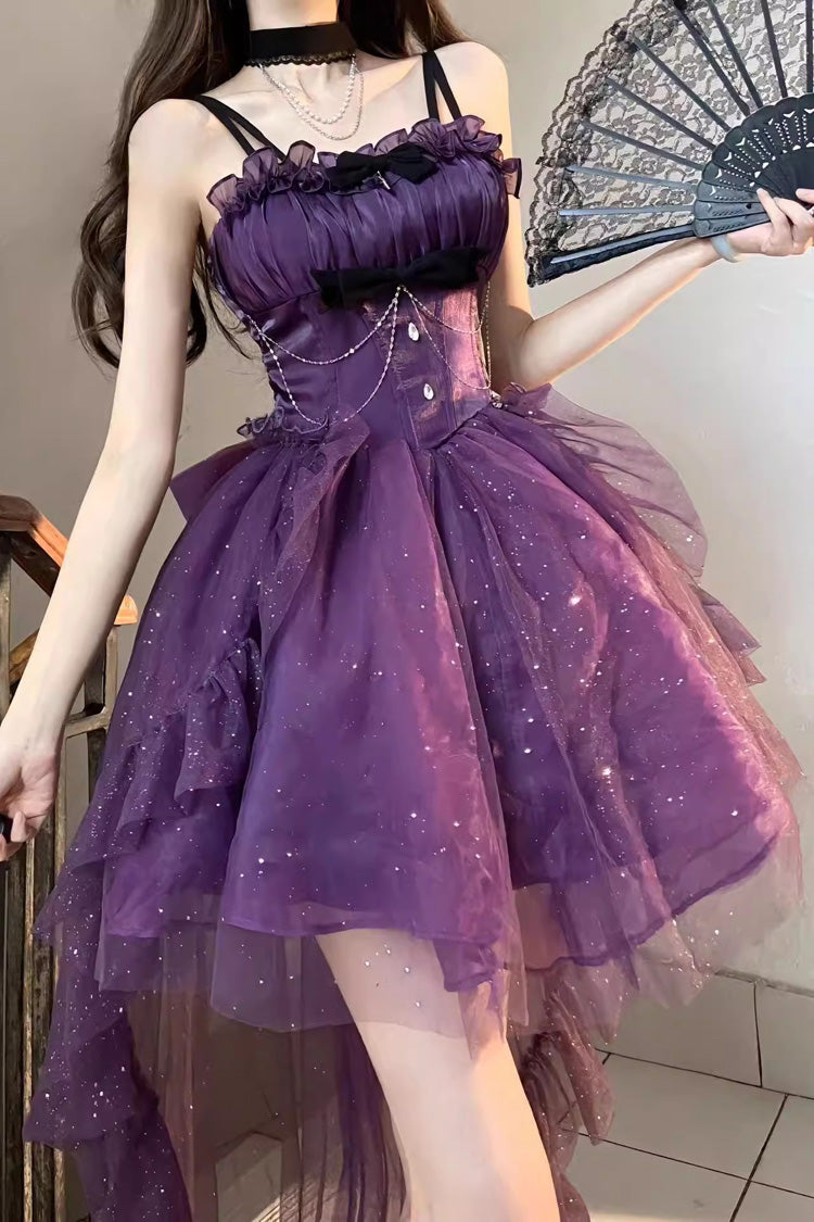 Sweet Lolita JSK - Shining, Purple, Bow Detail - Lolita Coordinate Dress - main product image