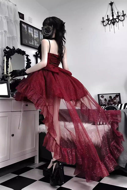 Sweet Lolita JSK - Shining, Red, Bow Detail - Lolita Coordinate Dress - additional product view 2