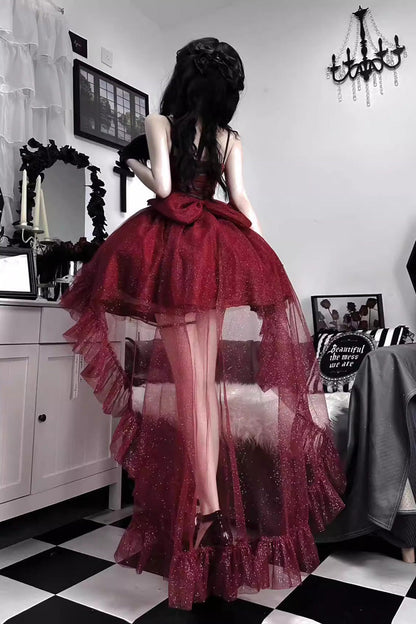 Sweet Lolita JSK - Shining, Red, Bow Detail - Lolita Coordinate Dress - additional product view 4