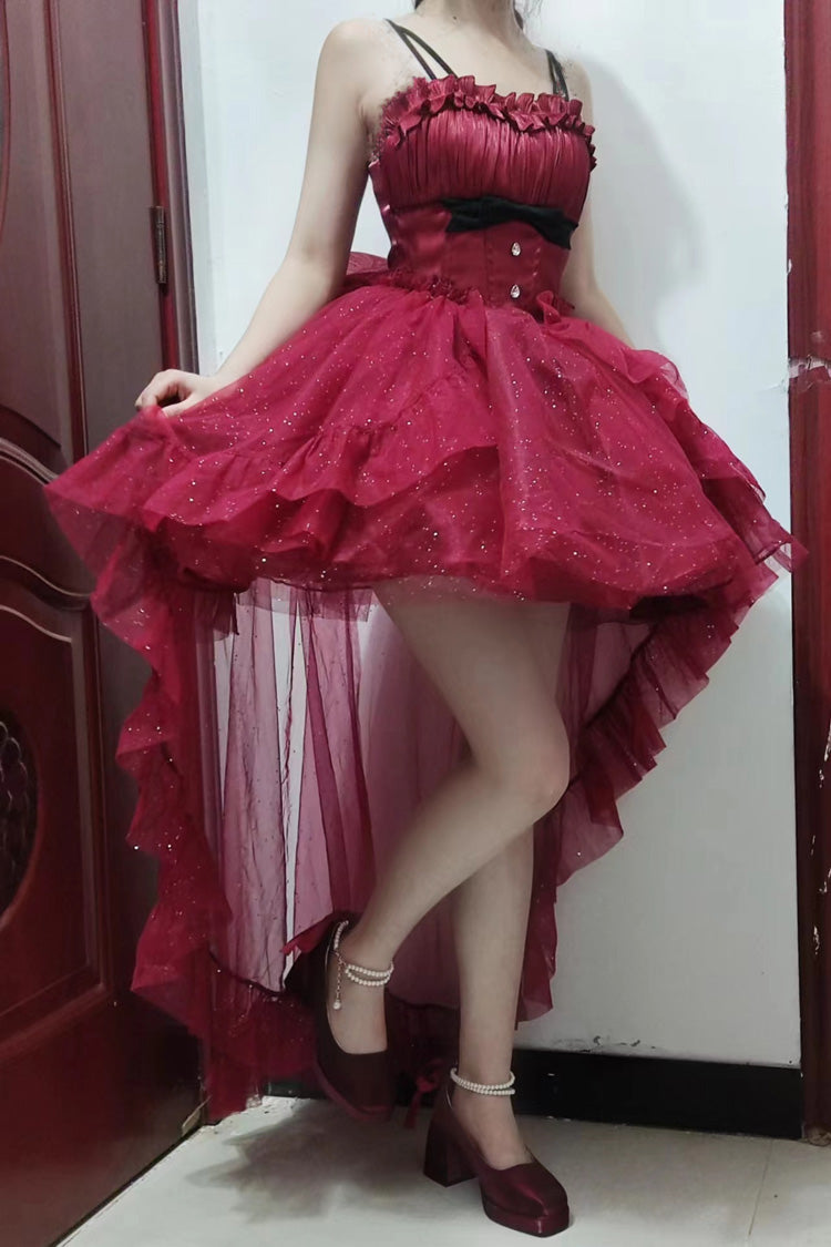 Sweet Lolita JSK - Shining, Red, Bow Detail - Lolita Coordinate Dress - additional product view 7