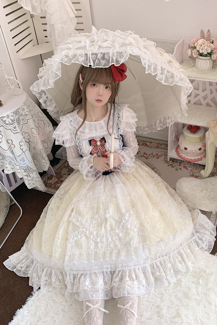 Sweet Lolita JSK - Snow White, White, Short Version, Long Version, Long Length - additional product view 4