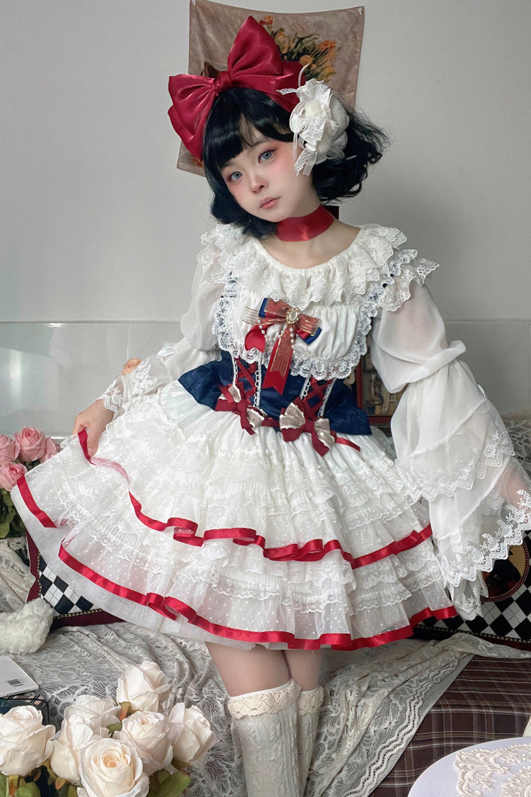 Sweet Lolita JSK - Snow White, White, Short Version, Long Version, Long Length - additional product view 7