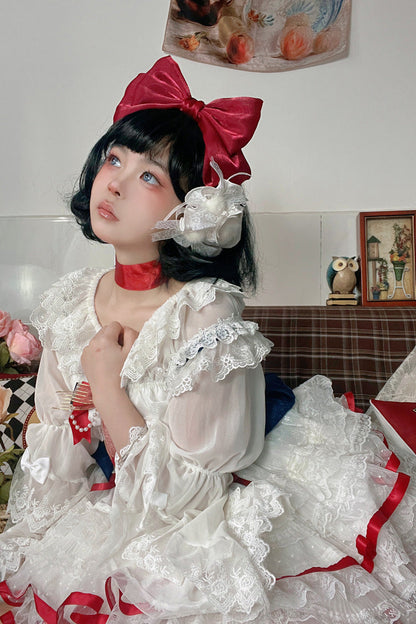 Sweet Lolita JSK - Snow White, White, Short Version, Long Version, Long Length - additional product view 9