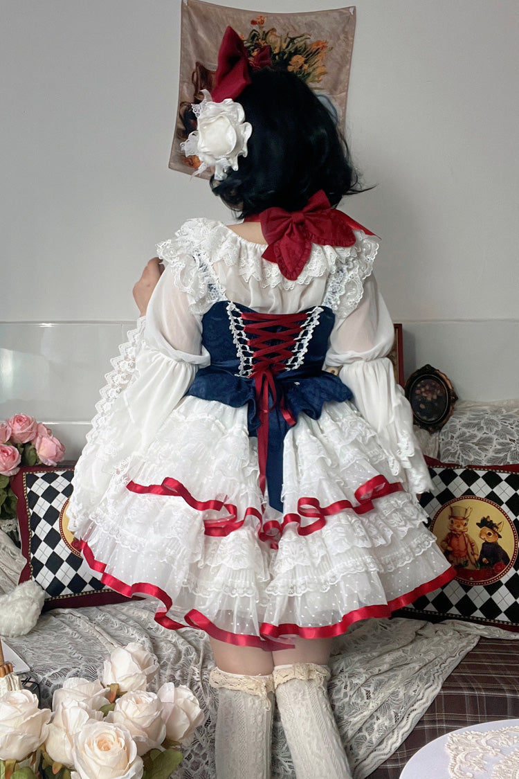Sweet Lolita JSK - Snow White, White, Short Version, Long Version, Long Length - additional product view 10