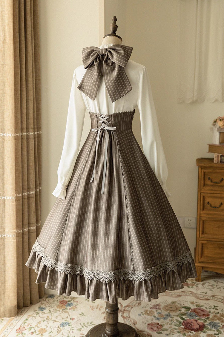 Sweet Lolita JSK - South Of The Forest, 4 Colors, Striped, Ruffled, Printed - additional product view 9