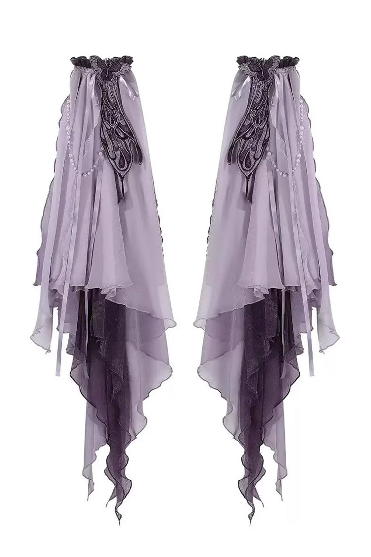 Sweet Lolita JSK - Stand Collar Embroidered, Purple, Detachable Detail, Stand Collar - S Detachable-Sleeves(Only) / M Detachable-Sleeves(Only) / L Detachable-Sleeves(Only) option