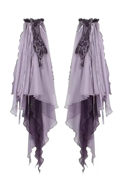 Sweet Lolita JSK - Stand Collar Embroidered, Purple, Detachable Detail, Stand Collar - S Detachable-Sleeves(Only) / M Detachable-Sleeves(Only) / L Detachable-Sleeves(Only) option