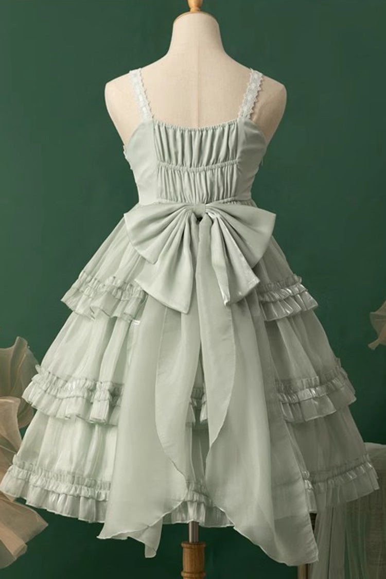 Sweet Lolita JSK - Star Gauze Romance Multi-layer, 2 Colors, Bow Detail, Ruffled - additional product view 8