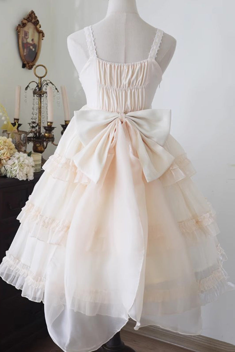 Sweet Lolita JSK - Star Gauze Romance Multi-layer, 2 Colors, Bow Detail, Ruffled - additional product view 9