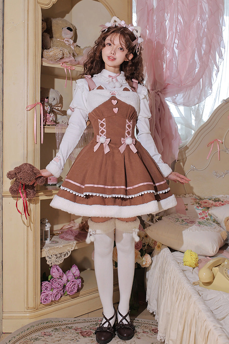 Sweet Lolita JSK - Star Who Meow, 3 Colors, Bow Detail, Layered - additional product view 5