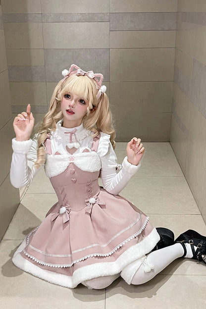 Sweet Lolita JSK - Star Who Meow, 3 Colors, Bow Detail, Layered - additional product view 10