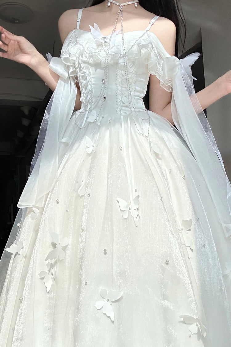 Sweet Lolita JSK - Summer Wind Chimes, White, Bow Detail - Lolita Coordinate Dress - additional product view 2