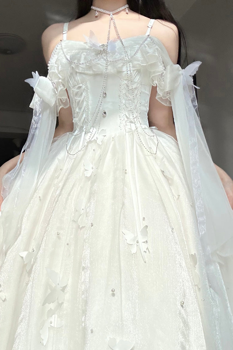 Sweet Lolita JSK - Summer Wind Chimes, White, Bow Detail - Lolita Coordinate Dress - additional product view 6