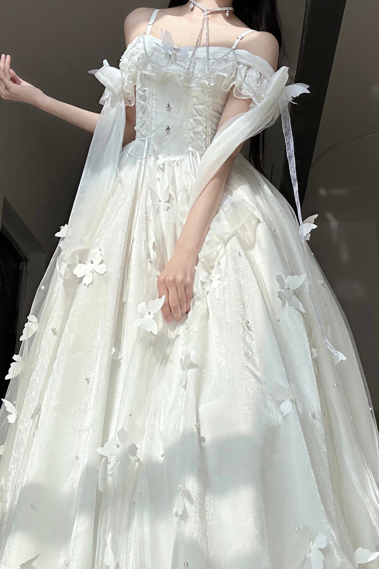 Sweet Lolita JSK - Summer Wind Chimes, White, Bow Detail - Lolita Coordinate Dress - main product image