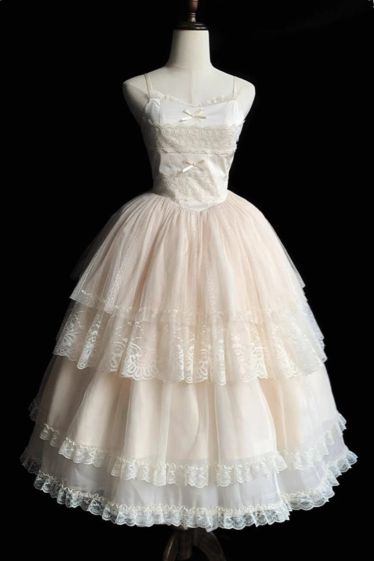 Sweet Lolita JSK - Tower Multi-layer, Ivory, Long Version, Long Length, Embroidered - additional product view 4