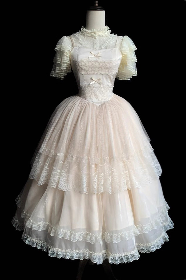 Sweet Lolita JSK - Tower Multi-layer, Ivory, Long Version, Long Length, Embroidered - additional product view 7