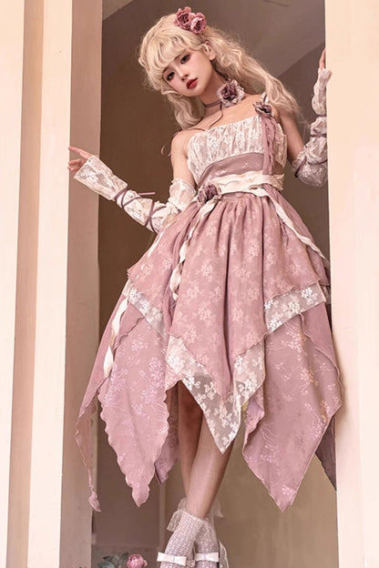 Sweet Lolita JSK - Wabi Sabi Style Stitching, 3 Colors, Gothic Style - additional product view 2
