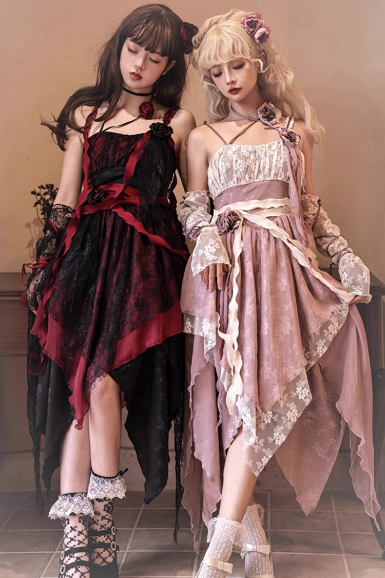 Sweet Lolita JSK - Wabi Sabi Style Stitching, 3 Colors, Gothic Style - additional product view 3