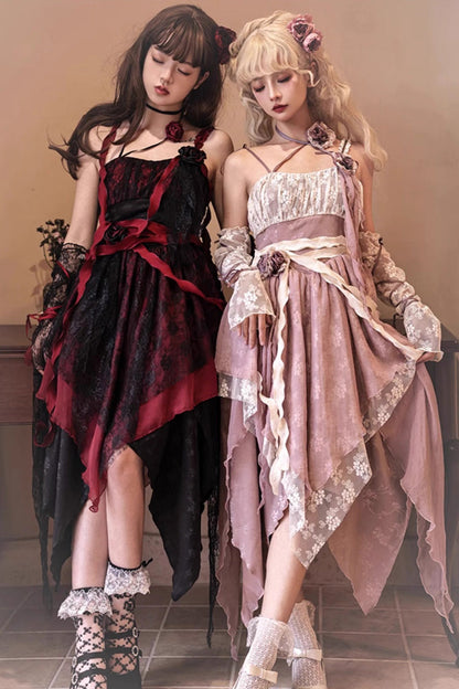 Sweet Lolita JSK - Wabi Sabi Style Stitching, 3 Colors, Gothic Style - additional product view 3