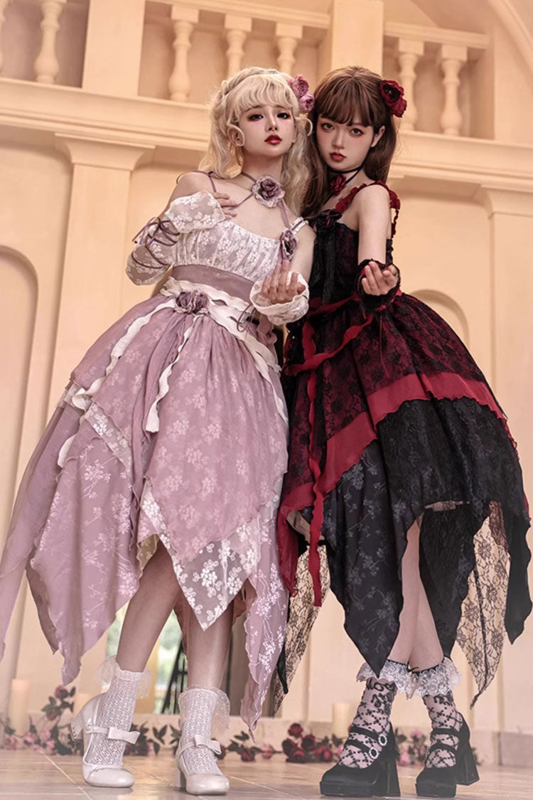 Sweet Lolita JSK - Wabi Sabi Style Stitching, 3 Colors, Gothic Style - additional product view 4