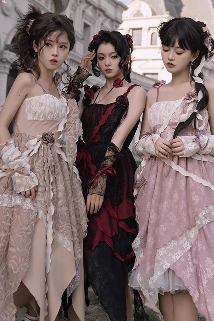 Sweet Lolita JSK - Wabi Sabi Style Stitching, 3 Colors, Gothic Style - additional product view 5