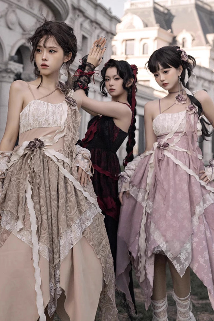 Sweet Lolita JSK - Wabi Sabi Style Stitching, 3 Colors, Gothic Style - additional product view 7