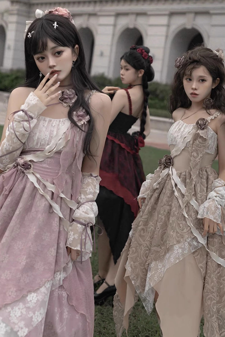 Sweet Lolita JSK - Wabi Sabi Style Stitching, 3 Colors, Gothic Style - additional product view 9