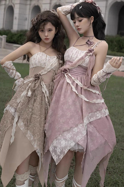 Sweet Lolita JSK - Wabi Sabi Style Stitching, 3 Colors, Gothic Style - additional product view 11