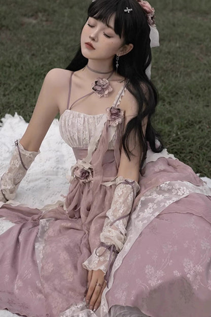 Sweet Lolita JSK - Wabi Sabi Style Stitching, 3 Colors, Gothic Style - additional product view 12
