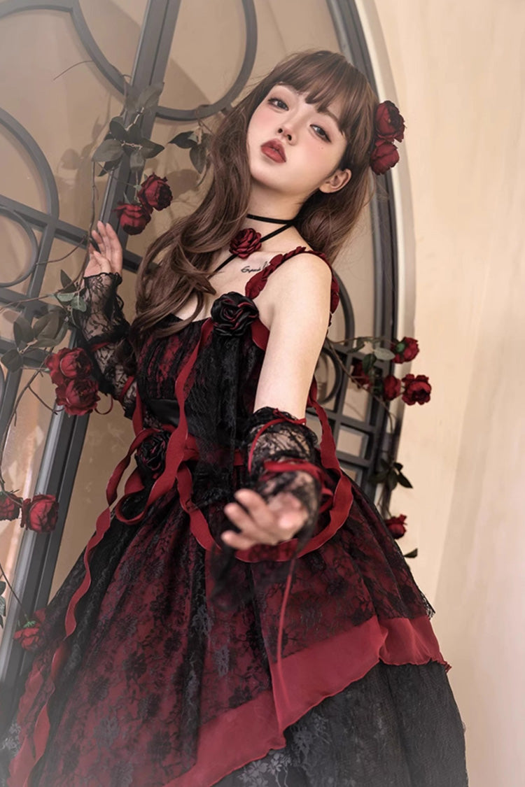 Sweet Lolita JSK - Wabi Sabi Style Stitching, 3 Colors, Gothic Style - additional product view 13