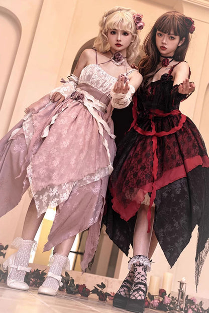 Sweet Lolita JSK - Wabi Sabi Style Stitching, 3 Colors, Gothic Style - additional product view 14