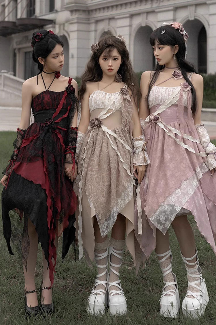 Sweet Lolita JSK - Wabi Sabi Style Stitching, 3 Colors, Gothic Style - additional product view 17