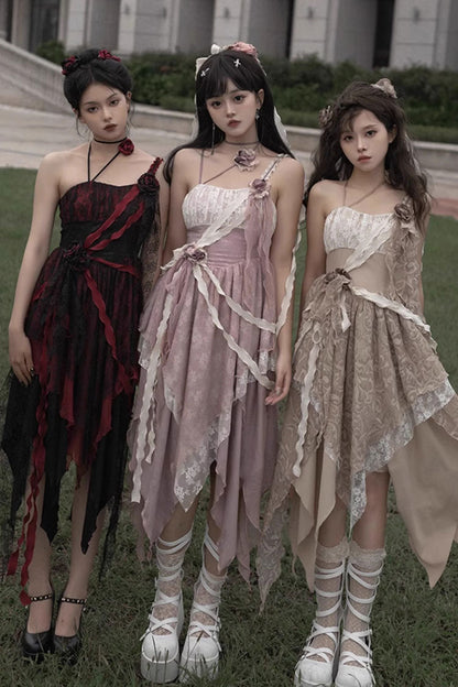 Sweet Lolita JSK - Wabi Sabi Style Stitching, 3 Colors, Gothic Style - additional product view 18