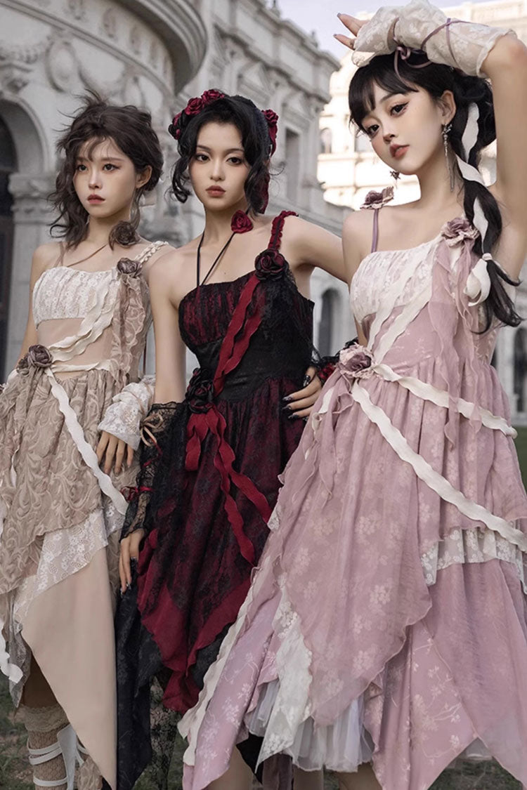 Sweet Lolita JSK - Wabi Sabi Style Stitching, 3 Colors, Gothic Style - additional product view 19