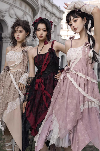 Sweet Lolita JSK - Wabi Sabi Style Stitching, 3 Colors, Gothic Style - additional product view 19