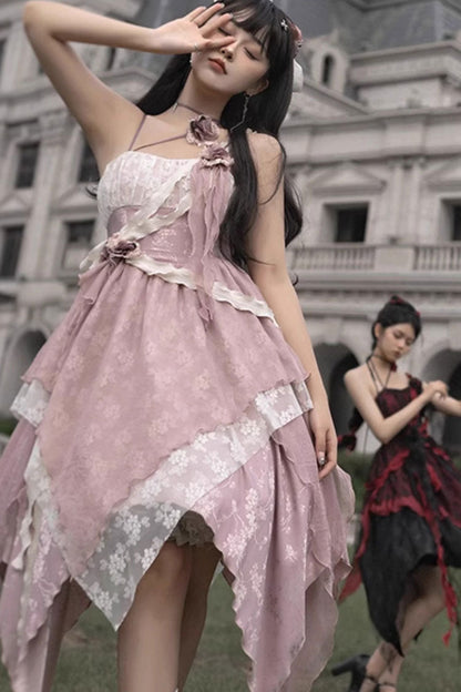 Sweet Lolita JSK - Wabi Sabi Style Stitching, 3 Colors, Gothic Style - additional product view 20