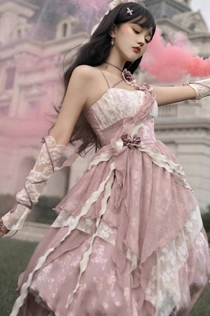Sweet Lolita JSK - Wabi Sabi Style Stitching, 3 Colors, Gothic Style - additional product view 21