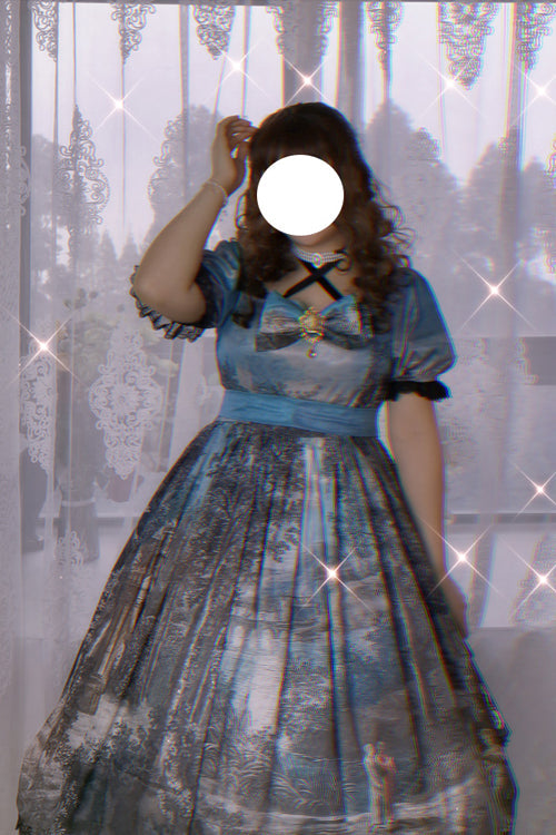 Sweet Lolita OP Dress - Multi-color Square Collar, Multi-Color, Square Collar, Plus Size - additional product view 2