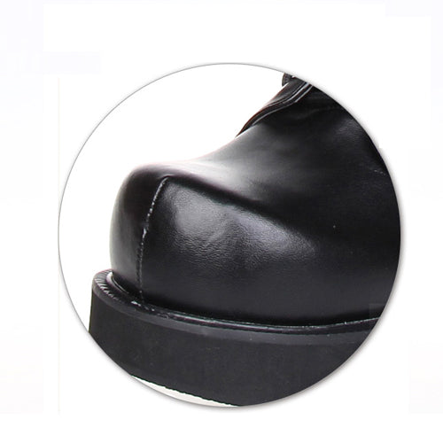 Sweet Lolita Platform Boots - Leather Belt Buckle, Black, Buckle Detail, Lace Trim - additional product view 5