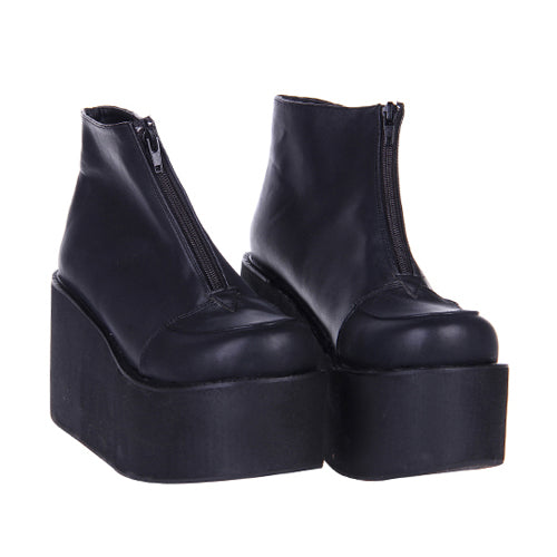 Sweet Lolita Platform Boots - Platform, Black, Platform Sole, Classic Style - main product image