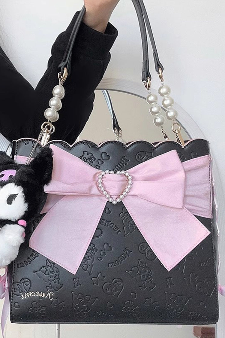 Sweet Lolita Shoulder Bag - Bowknot Pearl Shoulder Colors, 4 Colors, Bow Detail - additional product view 3