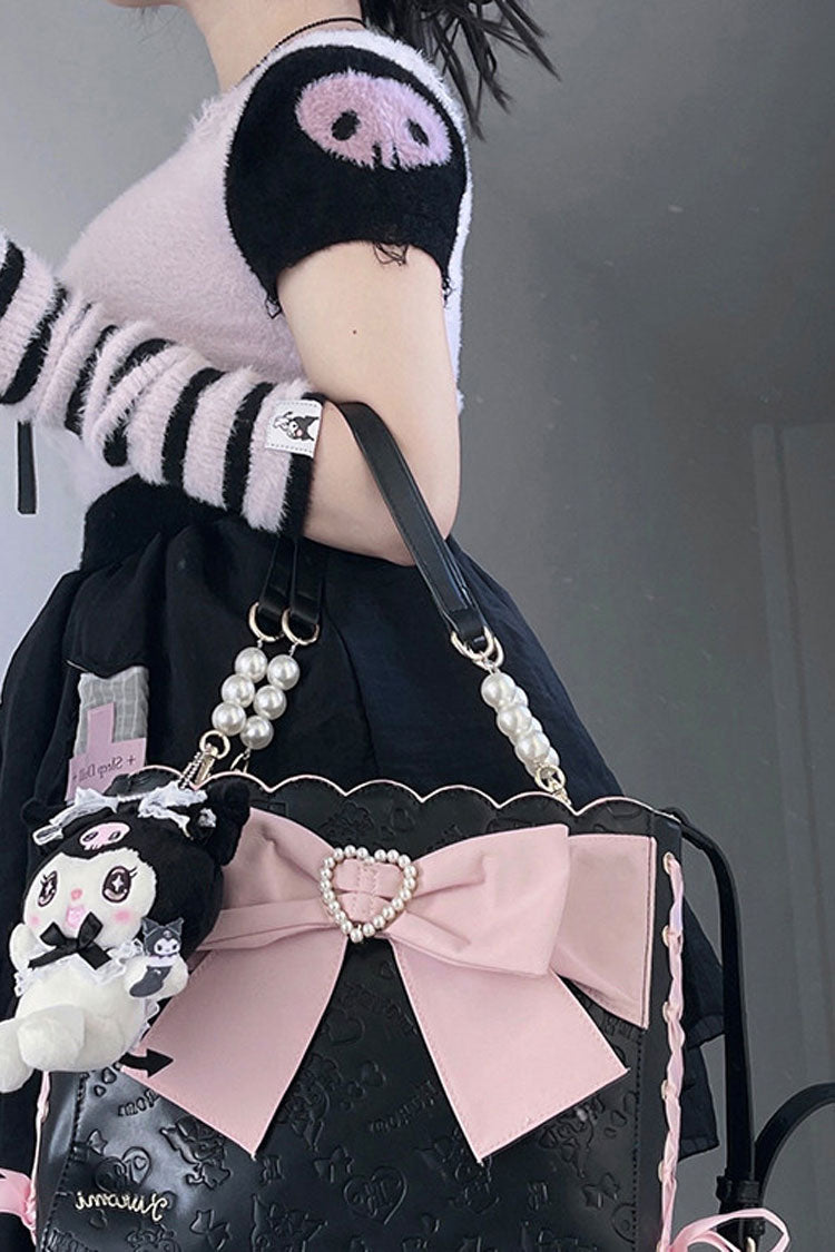 Sweet Lolita Shoulder Bag - Bowknot Pearl Shoulder Colors, 4 Colors, Bow Detail - additional product view 4