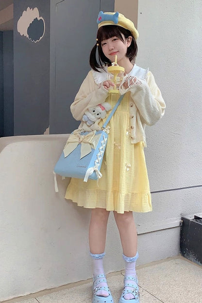 Sweet Lolita Shoulder Bag - Bowknot Pearl Shoulder Colors, 4 Colors, Bow Detail - additional product view 12