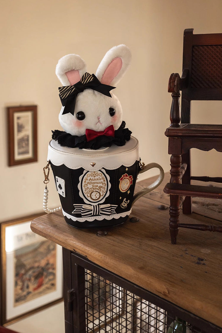 Sweet Lolita Shoulder Bag - Lovely Teacup Rabbit, 5 Colors, Bow Detail - additional product view 2