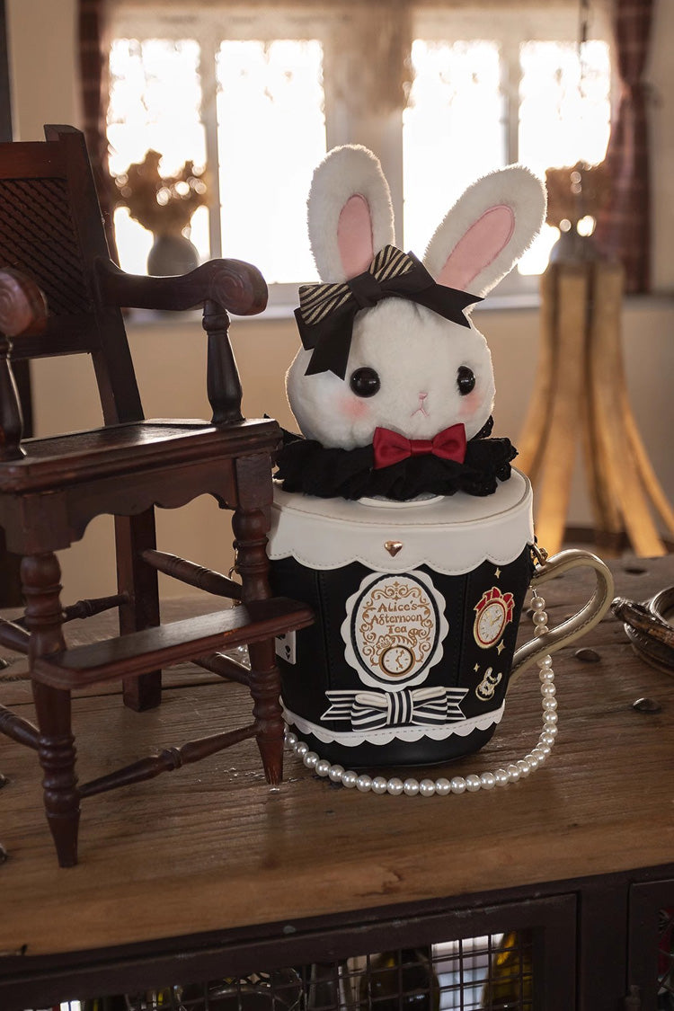 Sweet Lolita Shoulder Bag - Lovely Teacup Rabbit, 5 Colors, Bow Detail - additional product view 3