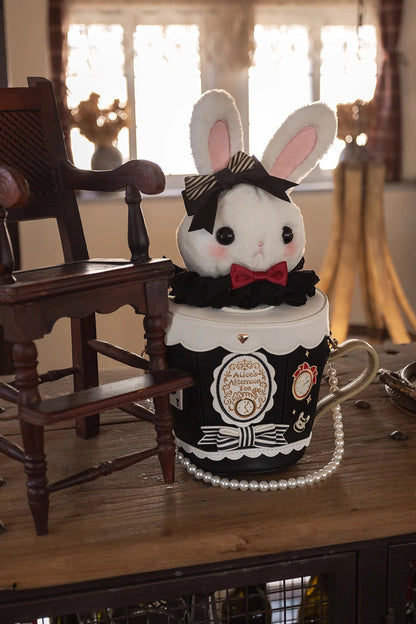 Sweet Lolita Shoulder Bag - Lovely Teacup Rabbit, 5 Colors, Bow Detail - additional product view 3