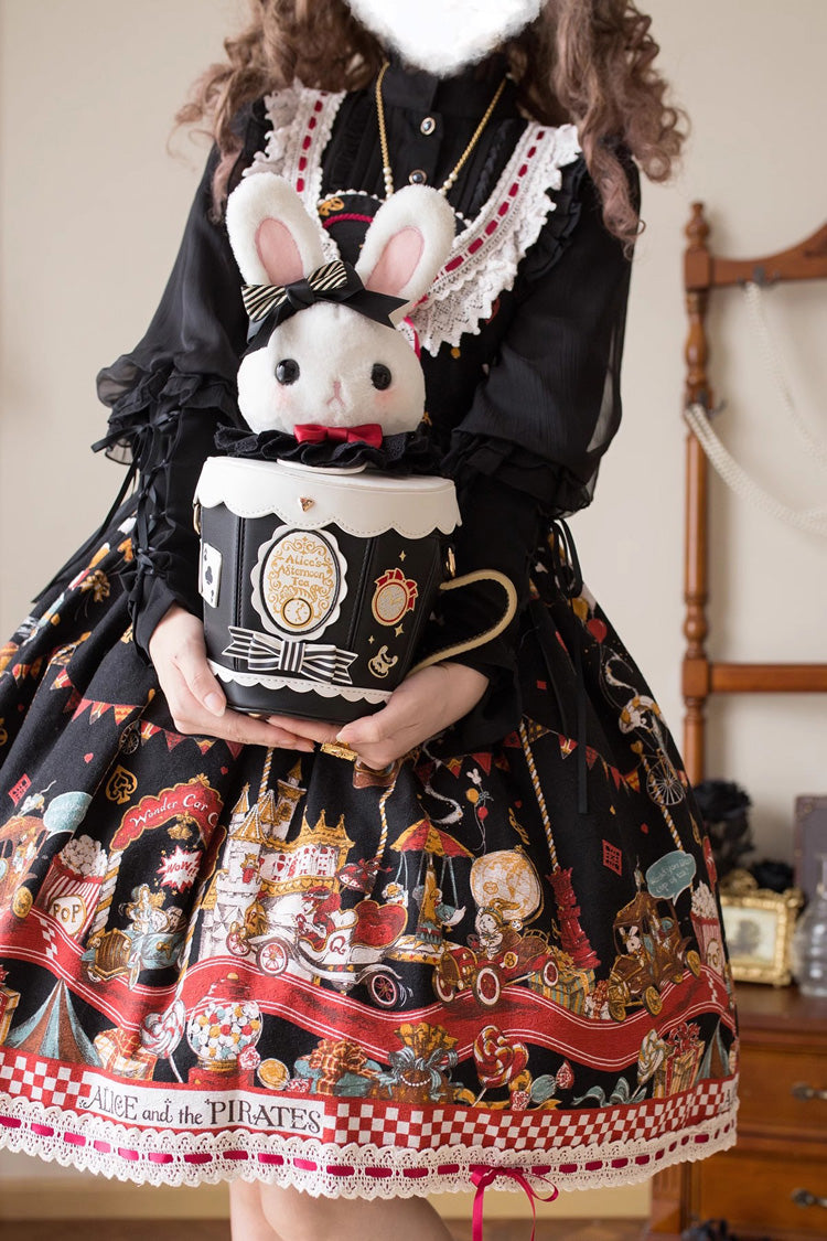 Sweet Lolita Shoulder Bag - Lovely Teacup Rabbit, 5 Colors, Bow Detail - additional product view 4