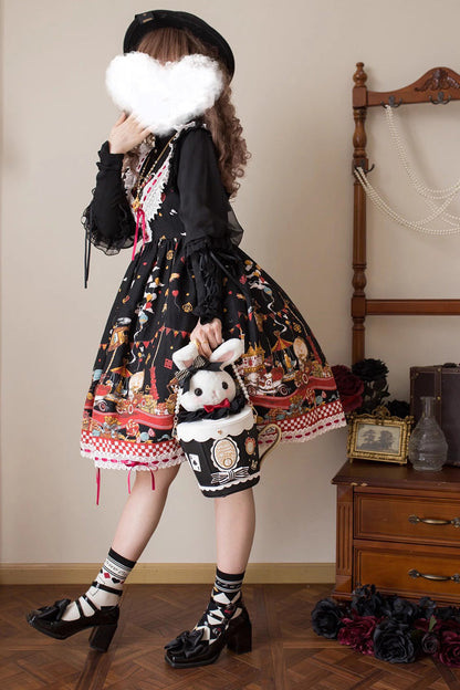 Sweet Lolita Shoulder Bag - Lovely Teacup Rabbit, 5 Colors, Bow Detail - additional product view 5