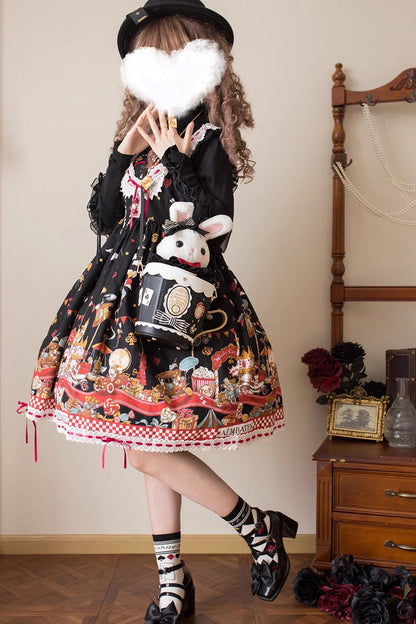 Sweet Lolita Shoulder Bag - Lovely Teacup Rabbit, 5 Colors, Bow Detail - additional product view 6